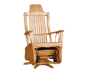 Bent Oak Swivel Glider