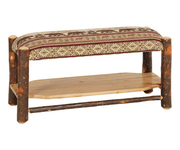 Plain Bench with Shelf