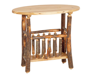 Oval Magazine End Table