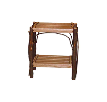 End Table Slatted Shelves