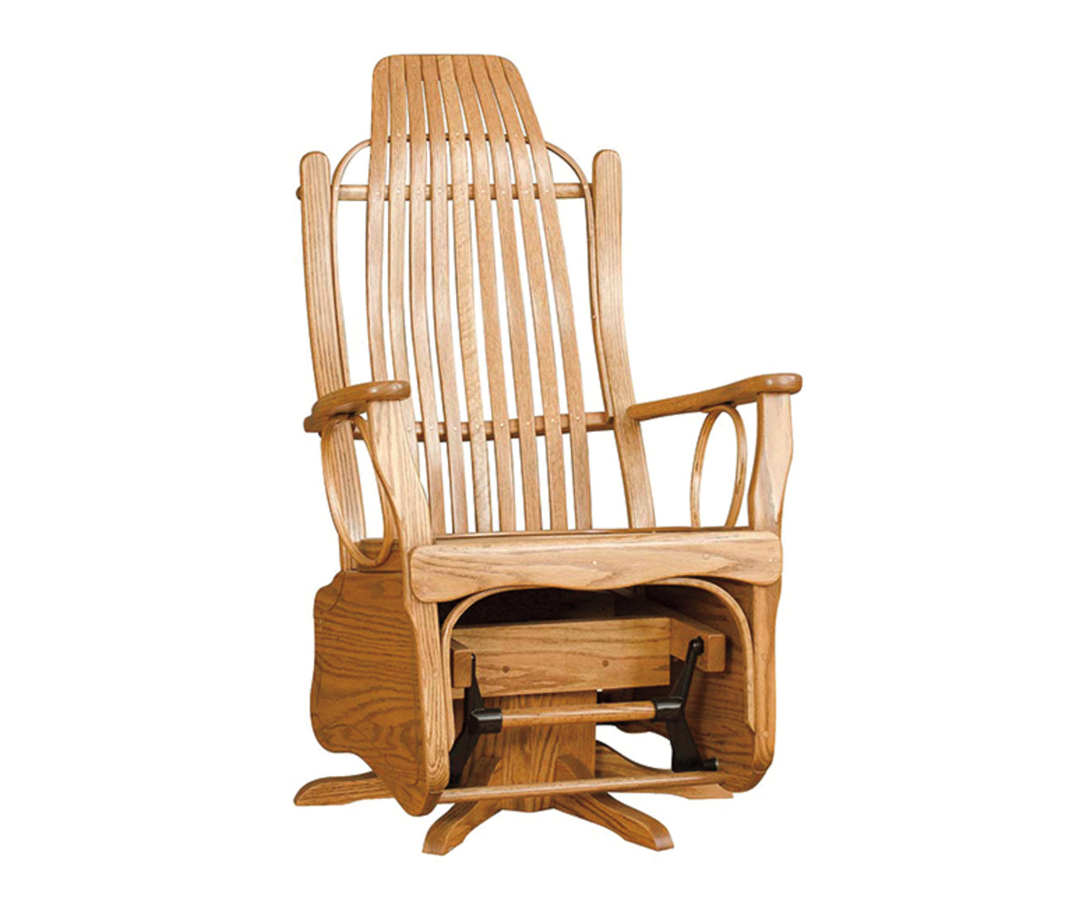 Bent Oak Swivel Glider
