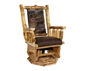 Colorado Aspen Straight Back Swivel Glider